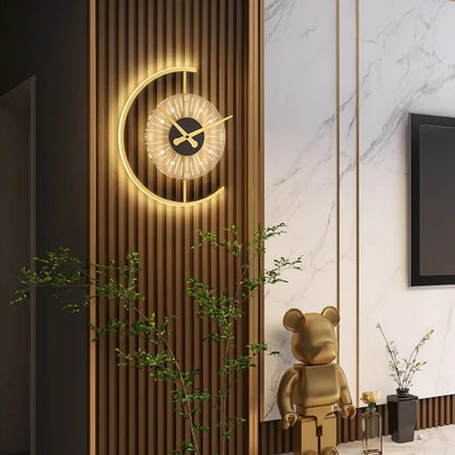 Chronova Wall Lamp Clock | Post Modern LED Sconce With An Integrated Clock Face For Bedrooms