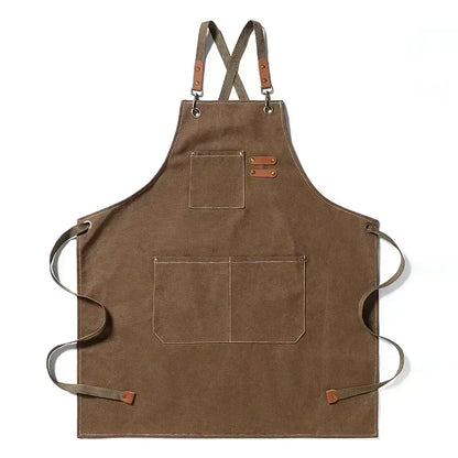 Canvara Canvas Kitchen Apron | Unisex Chef and Workwear Apron With An Adjustable Neck Strap