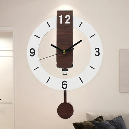 Minimalist Pendulum Wall Clock | Modern Acrylic And Wood Design In Four Dial Face Variations