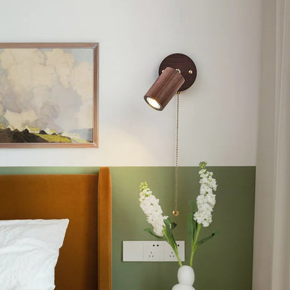 Walnor Wall Lamp | Retro Walnut LED Spotlight In Two Timber Tones and Two White Light Colours