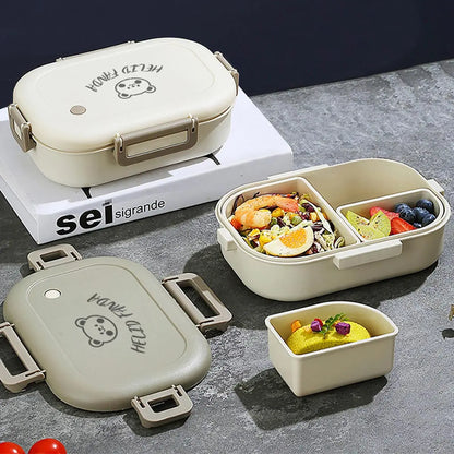 Crispcase Portable Bento Lunch Box | Leak Proof 3 Compartment Food Container For Work Lunches