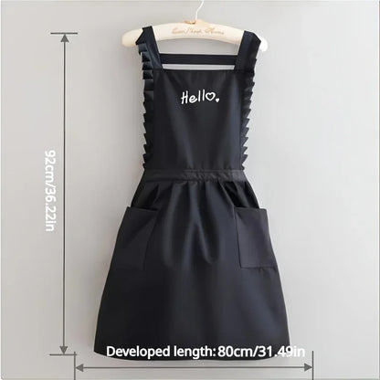 Bloomsmith Waterproof Floral Apron | Princess Style Work Uniform For Kitchens, Cafes and Salons