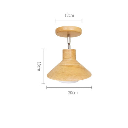 Timberlume Ceiling Lamp | Natural Timber Cone Design In Warm White or Cool White LED Light