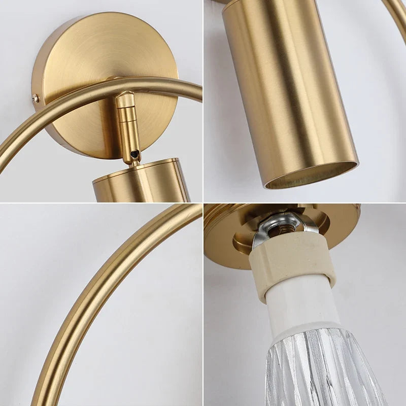 Ringara Wall Light | Nordic Minimalist Ring Design In Gold or Black With Two LED Light Colours