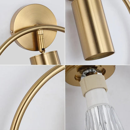 Ringara Wall Light | Nordic Minimalist Ring Design In Gold or Black With Two LED Light Colours