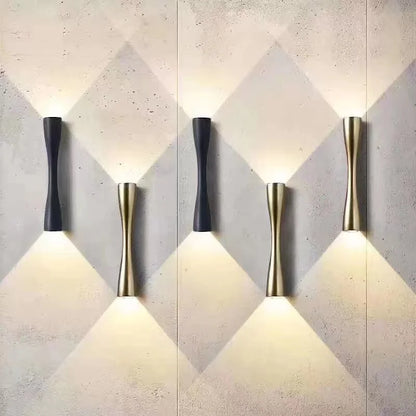 Modern Gold Wall Light | Nordic Up and Down Waterproof Sconce For Indoor and Outdoor Walls