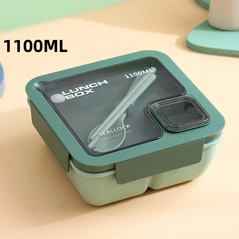 Bentora Leak Proof Lunch Box | Portable Bento With Cutlery, Microwave and Dishwasher Safe Design