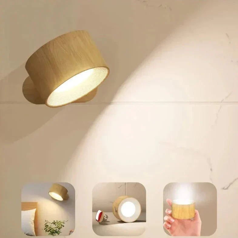 USB Rechargeable LED Wall Light | Cordless Touch or Remote Puck Light In Three Wall Finishes