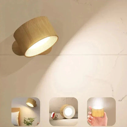 USB Rechargeable LED Wall Light | Cordless Touch or Remote Puck Light In Three Wall Finishes