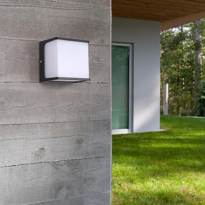 Quadris Outdoor Wall Light | Modern Cube Waterproof LED Fitting For Walls and Entrance Doors