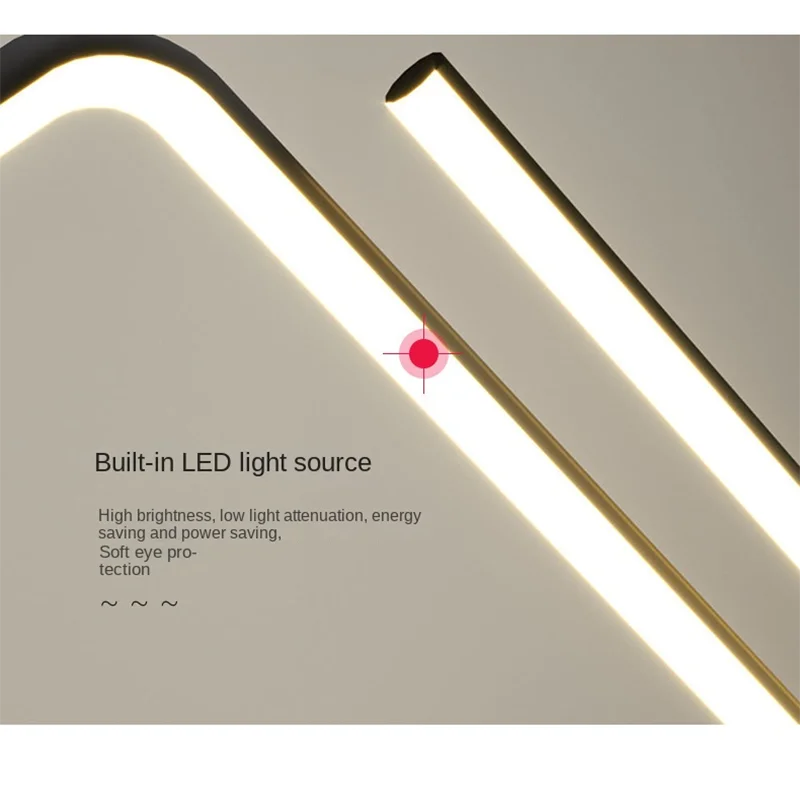 Aluminium Dining Pendant Lamp | Modern Nordic Linear LED Ceiling Light In A Gold or Black Finish