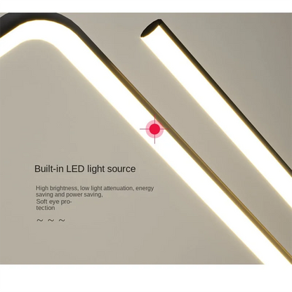 Aluminium Dining Pendant Lamp | Modern Nordic Linear LED Ceiling Light In A Gold or Black Finish