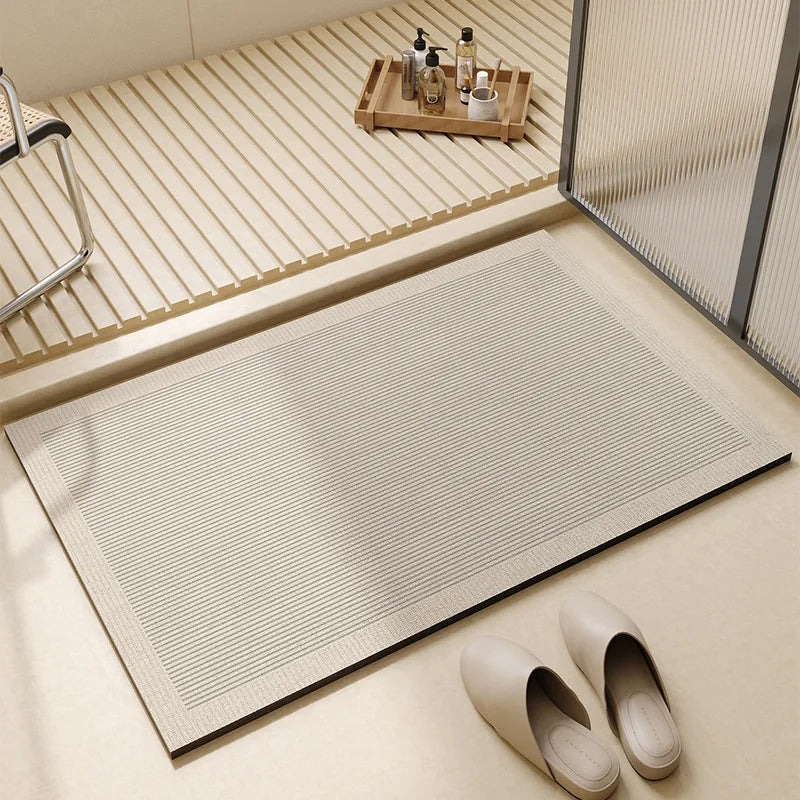 Super Absorbent Bath Mat | Quick Dry Non Slip Bathroom Floor Mat For Showers and Bath Tubs
