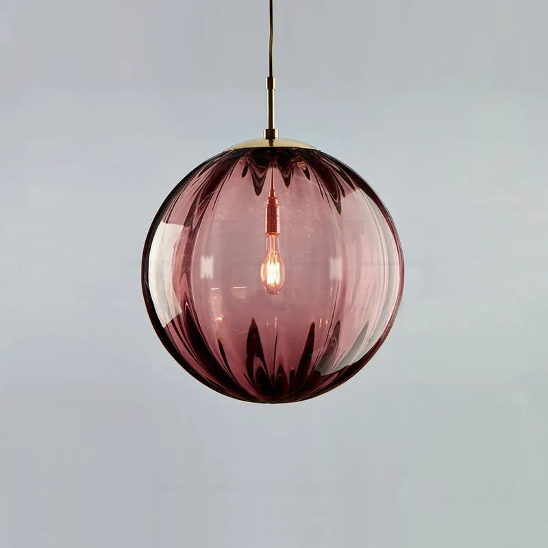 Modern Glass Ball Pendant Light | Nordic Sphere Ceiling Lamp For Kitchens, Halls and Bedrooms