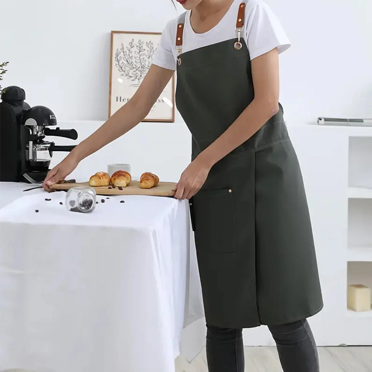 Splitcraft Waterproof Canvas Apron | Split Skirt Design With Pockets For Trades and Kitchens