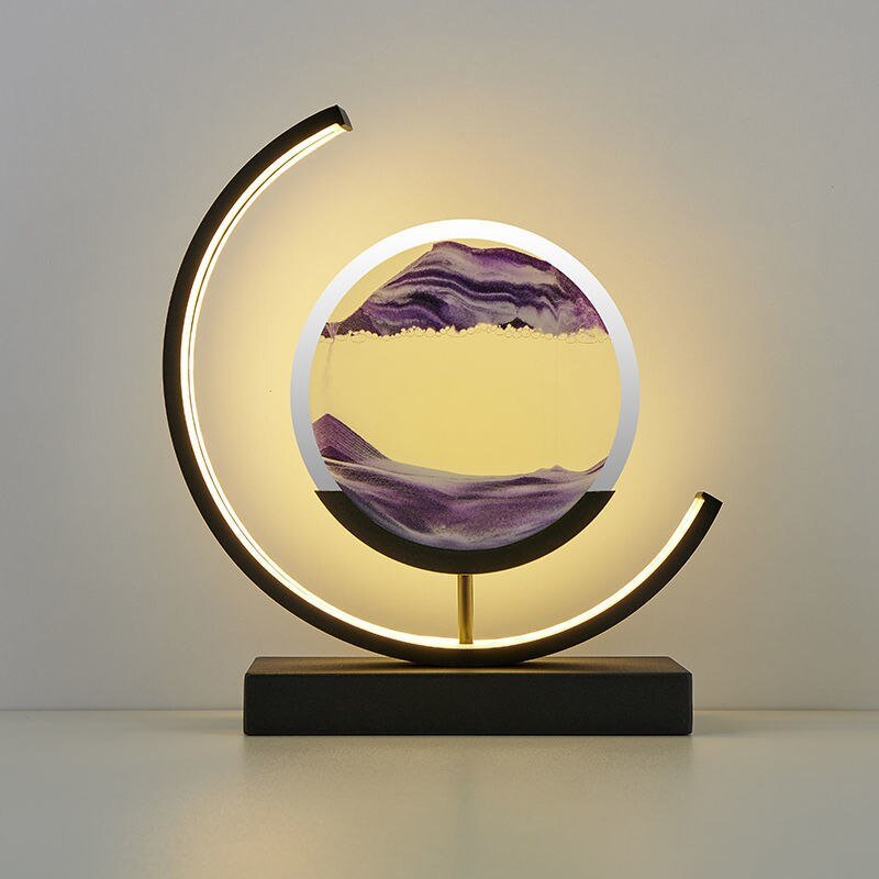 Dunefall Quicksand LED Table Lamp | Flowing Sand Art Lamp For Desks, Offices and Home Bedsides