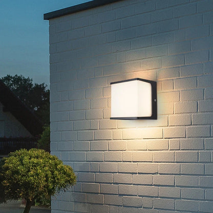 Quadris Outdoor Wall Light | Modern Cube Waterproof LED Fitting For Walls and Entrance Doors