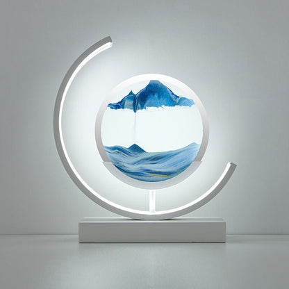 Dunefall Quicksand LED Table Lamp | Flowing Sand Art Lamp For Desks, Offices and Home Bedsides