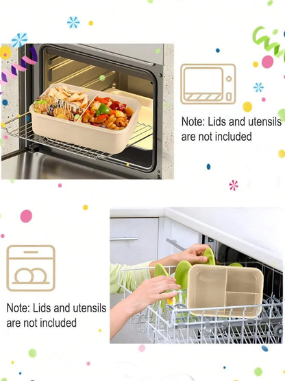 Noonbox Bento Lunch Box With Utensils | 4 Compartment Leak Proof Food Container For Meal Prep