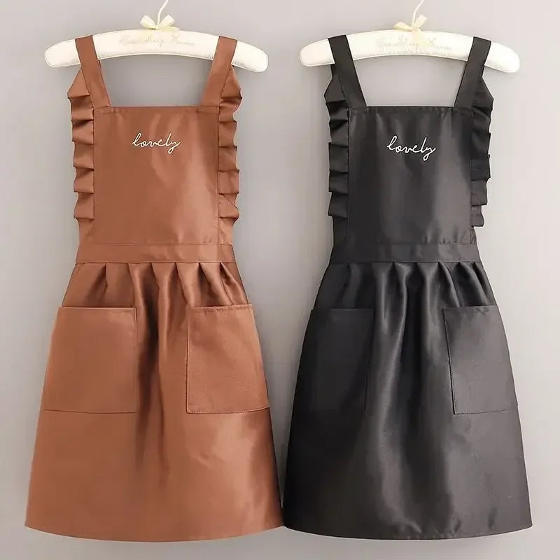 Bloomsmith Waterproof Floral Apron | Princess Style Work Uniform For Kitchens, Cafes and Salons