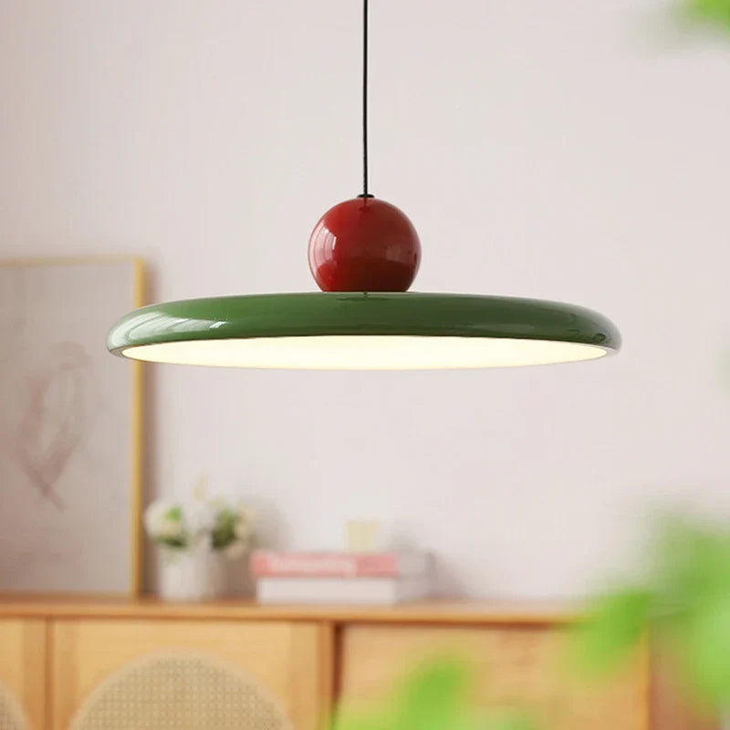 Nordic Flying Saucer Pendant Light | Built In LED Ceiling Lamp In Two Sizes and Three Colours
