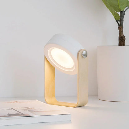 Creative Wooden Handle Portable Lantern | Folding Rechargeable Table Lamp In Three Colours