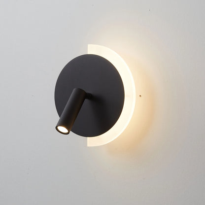 Crescara Wall Light | Modern LED Bedside Design With A Crescent Glow and Focused Spotlight Beam