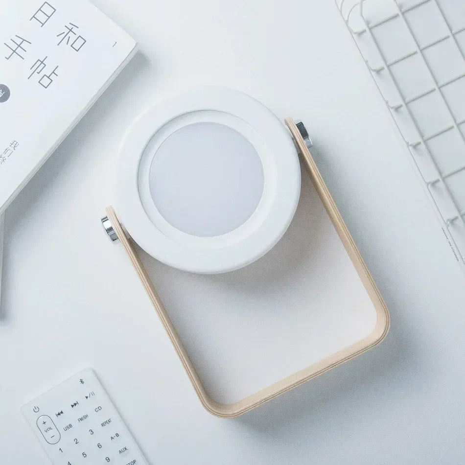 Creative Wooden Handle Portable Lantern | Folding Rechargeable Table Lamp In Three Colours