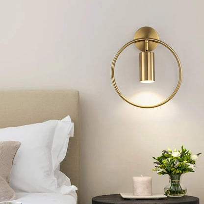 Ringara Wall Light | Nordic Minimalist Ring Design In Gold or Black With Two LED Light Colours