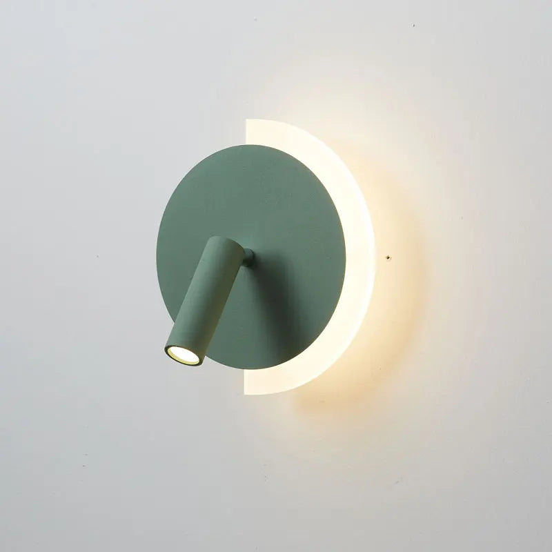 Crescara Wall Light | Modern LED Bedside Design With A Crescent Glow and Focused Spotlight Beam