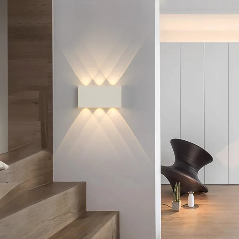 Blocklume Rechargeable Wall Lamp | Minimalist Wood Grain Design With Tricolour Light Modes