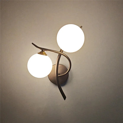Duolume Wall Light | Nordic Dual Globe LED Design In Gold or Black, In Left or Right Handed Form