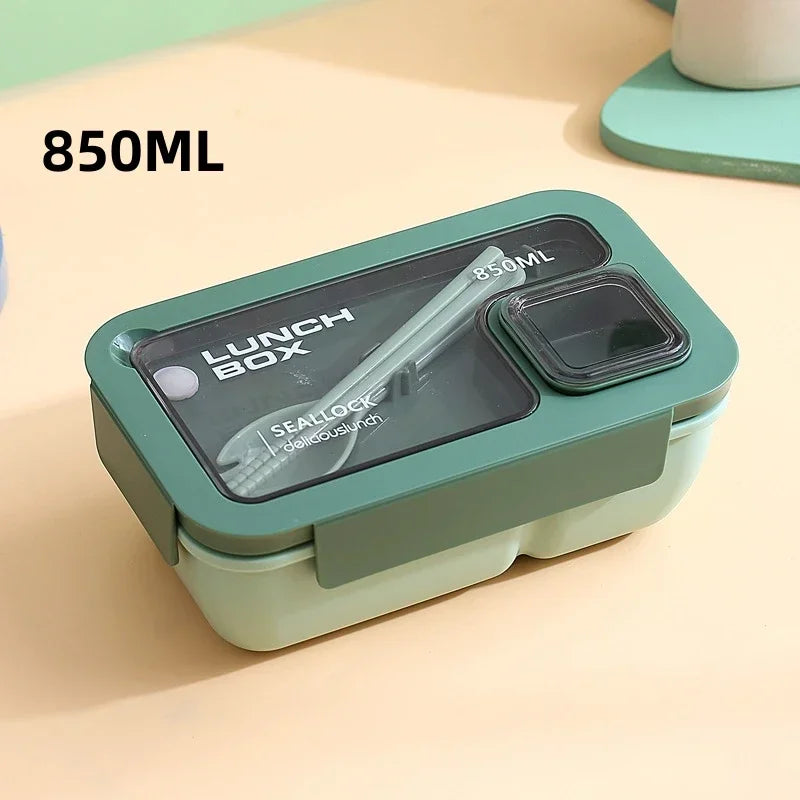 Bentora Leak Proof Lunch Box | Portable Bento With Cutlery, Microwave and Dishwasher Safe Design