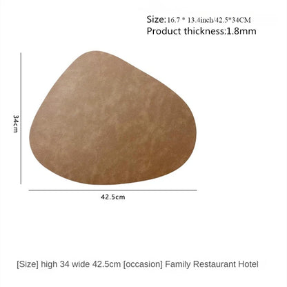Fjordlay Double Sided Faux Leather Placemats | Non Slip and Heat Resistant Table Mats For Glass