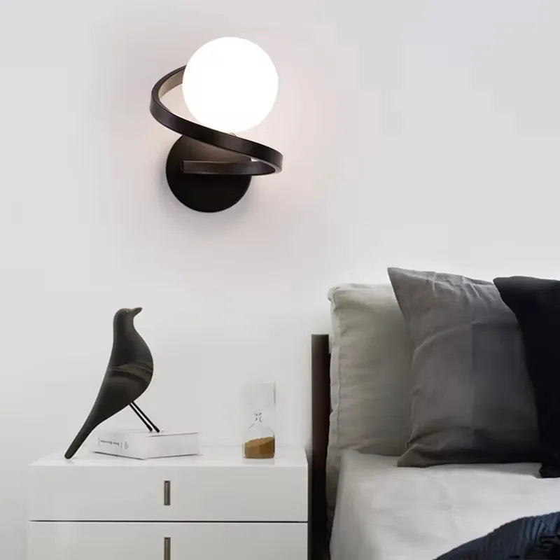 Spirona Wall Light | Modern Dual LED Globe Design In Single or Double Globe Configurations