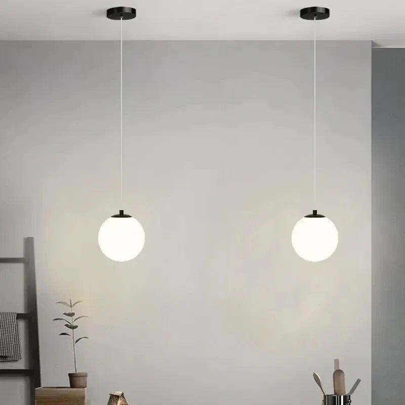 Globara Pendant Light | Nordic Modern Glass Globe Design In One or Two Globe Head Configurations