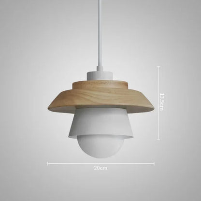 Nordic Wood Pendant Light | Colourful Macaron Design In Five Shades and Two Light Settings