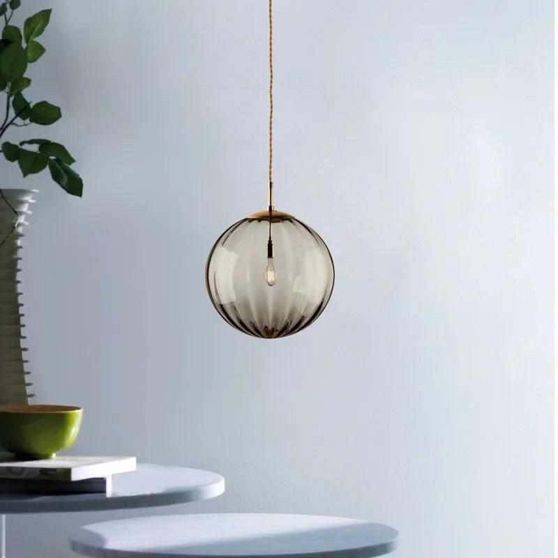 Modern Glass Ball Pendant Light | Nordic Sphere Ceiling Lamp For Kitchens, Halls and Bedrooms