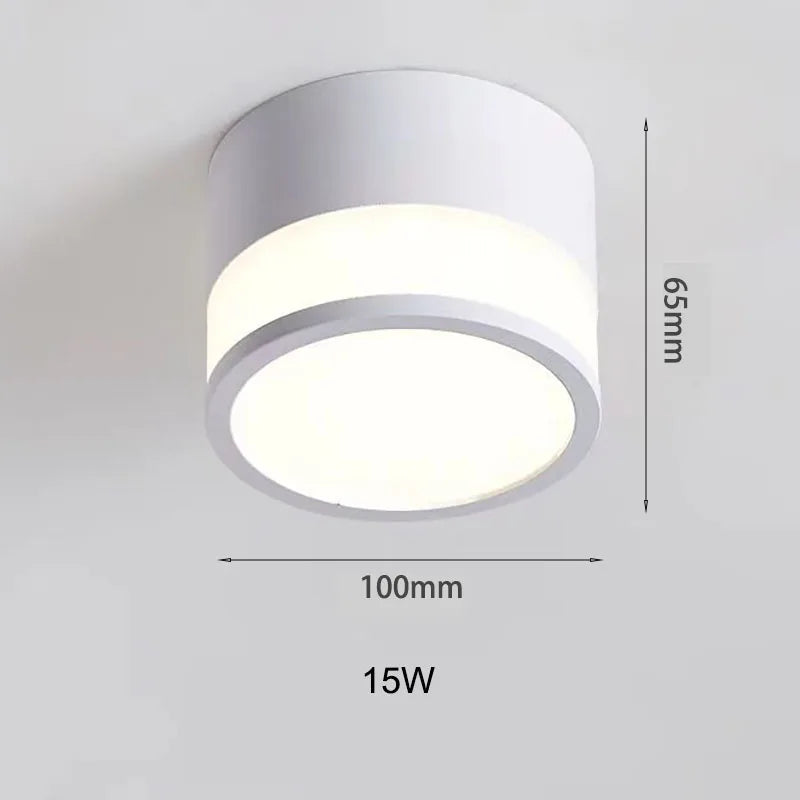 Nordic Surface Mounted LED Downlight | 9W and 15W Ceiling Spot For Halls, Kitchens and Shops