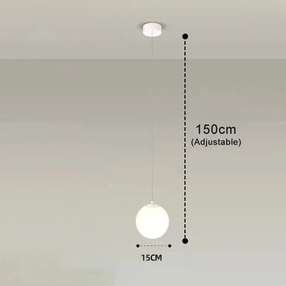 Globara Pendant Light | Nordic Modern Glass Globe Design In One or Two Globe Head Configurations