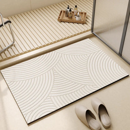 Super Absorbent Bath Mat | Quick Dry Non Slip Bathroom Floor Mat For Showers and Bath Tubs