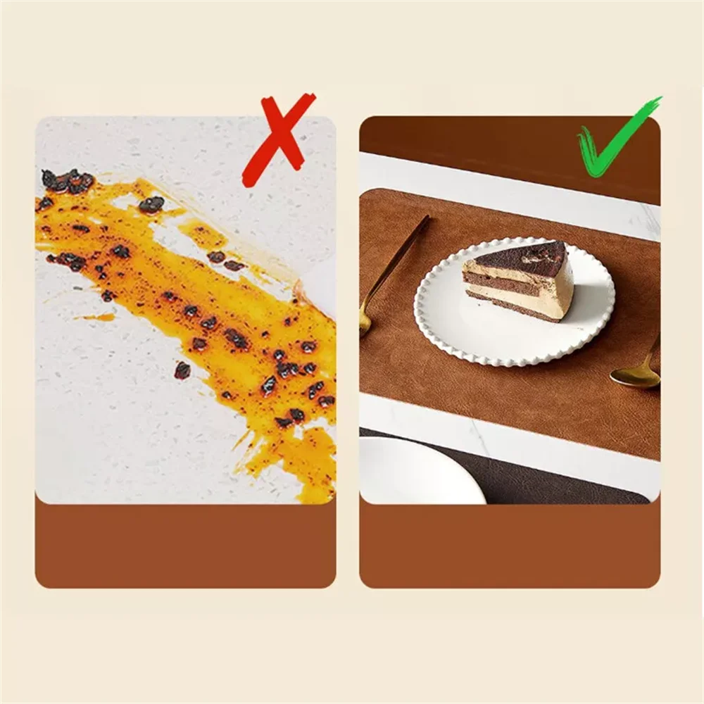 Twinlay Double Sided Faux Leather Placemats | Heat Resistant and Waterproof Table Mats For Dining
