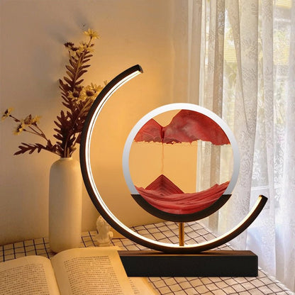 Dunefall Quicksand LED Table Lamp | Flowing Sand Art Lamp For Desks, Offices and Home Bedsides