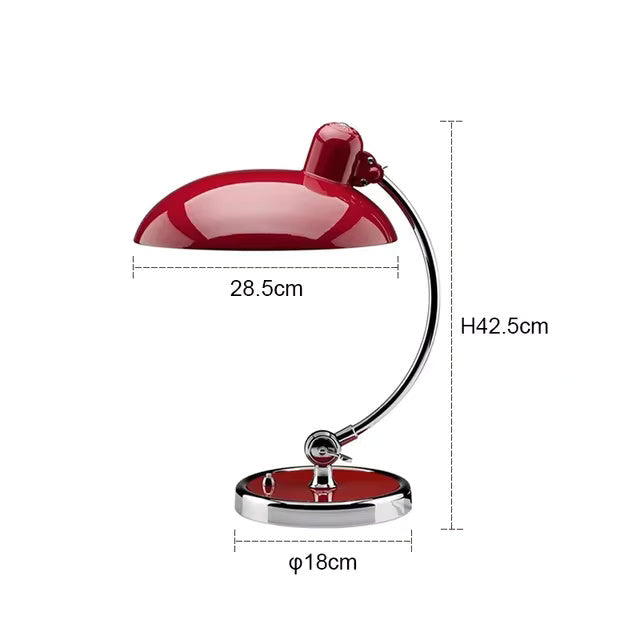 Fjordarc Table Lamp | Bauhaus Inspired Curved Metal Arc Lamp For Desks and Bedside Side Tables