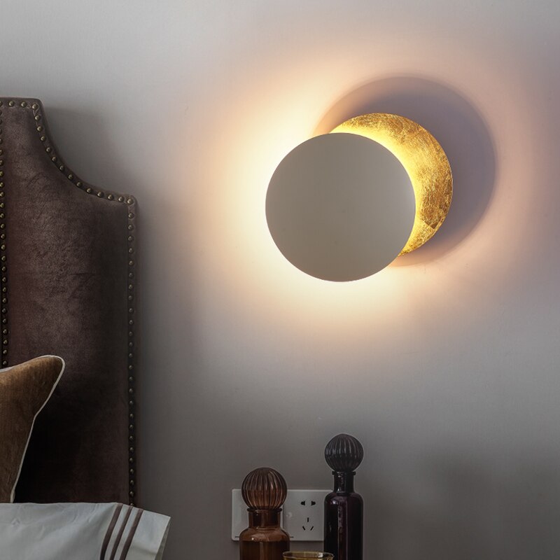 Eclipsa Wall Light | Modern Overlapping Disc Wall Sconce In Five Bold Metallic Disc Finishes