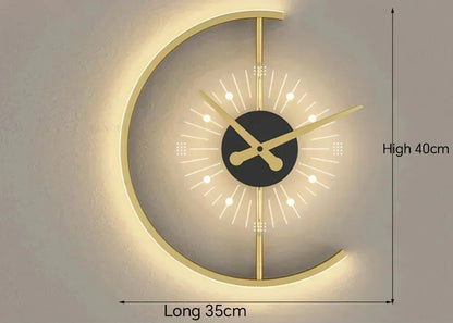 Chronova Wall Lamp Clock | Post Modern LED Sconce With An Integrated Clock Face For Bedrooms