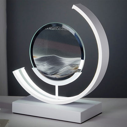 Dunefall Quicksand LED Table Lamp | Flowing Sand Art Lamp For Desks, Offices and Home Bedsides