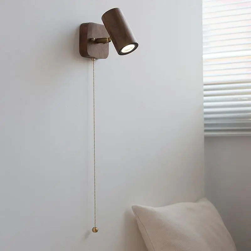 Walnor Wall Lamp | Retro Walnut LED Spotlight In Two Timber Tones and Two White Light Colours