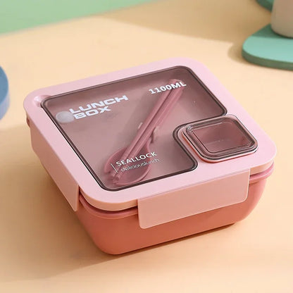 Bentora Leak Proof Lunch Box | Portable Bento With Cutlery, Microwave and Dishwasher Safe Design
