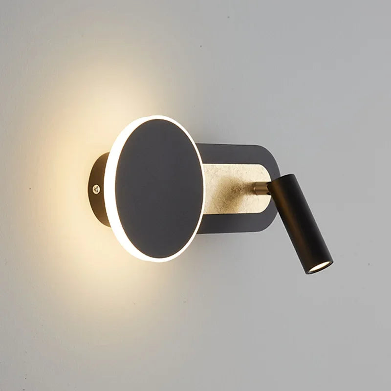 Ringspot Wall Light | Modern Nordic Dual LED Design With Ring Glow and Adjustable Spotlight